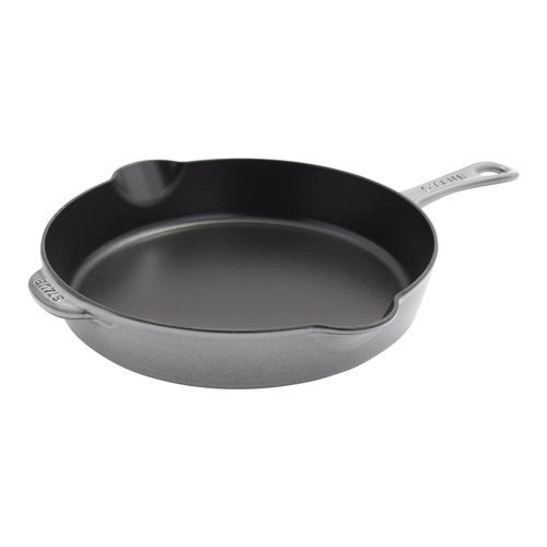 11" Cast Iron Traditional Deep Skillet Graphite Gray