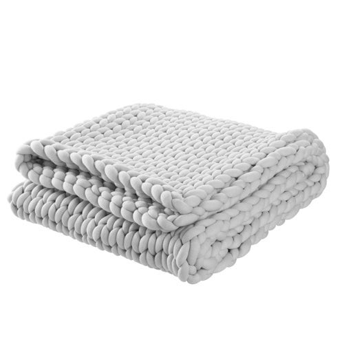 13lb Weighted Knit Blanket Gray