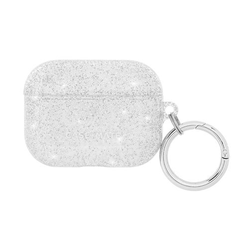AirPods Pro 3 Case Twilight Silver w/ Silver Ring Clip