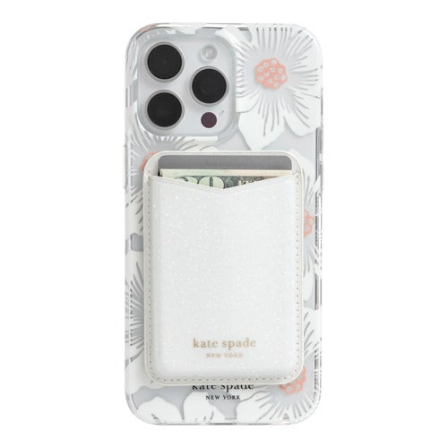 Kate Spade New York MagSafe Wallet White Glitter