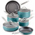Achieve 10pc Hard Anodized Cookware Set Teal