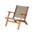 Vega Natural Stain Outdoor Chair Diamond Weave Wicker