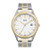 TFX Mens Two Tone Stainless Steel Watch White Dial