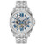 Mens Automatic Silver Stainless Steel Watch Skeleton Dial