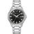 Mens Corporate Collection Silver-Tone Stainless Steel Watch Black Dial