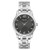 Mens Corporate Collection Silver-Tone Stainless Steel Watch Black Dial