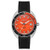 Mens Devil Diver Orange & Black Strap Watch Orange Dial