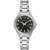 Ladies Corporate Collection Silver-Tone Stainless Steel Watch Black Dial