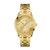 Mens Corporate Collection Gold-Tone Stainless Steel Watch Gold Dial