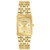 Ladies Quadra Gold-Tone Stainless Steel Tank Watch Champagne Dial