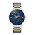 Mens Classic Two-Tone Watch Blue Dial
