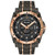 Mens Precisionist Gry & Rse Gld Diamond Watch Blk/Gry Dial