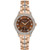 Womens Phantom Rose Gold Crystal Watch Chocolate Mother-of-Pearl