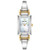 Ladies Classic Two-Tone SS Tank Watch Mother-of-Peral Dial
