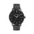 Mens Quartz Black Ion-Plated Stainless Steel Watch Black Dial