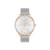 Ladies Timeless Silver & Rose Gold Multi-Function SS Mesh Watch Silver Dial