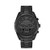 Mens Black Ion-Plated Chronograph Watch Black Dial