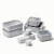 14pc Glass Food Storage Set Gray