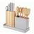 14pc Knife & Utensil Set Gray