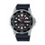 Mens Classic Diver Inspired Analog Solar Black Strap Watch Black Dial