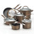 11pc Symmetry Hard Anodized Cookware Set Chocolate