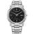 Men's Corporate Exclusive Eco-Drive Silver-Tone Stainless Steel Watch, Black Dial