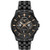 Mens Calendrier Moonphase Eco-Drive Black Ion-Plated Watch Black Dial