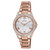 Ladies POV Eco-Drive Crysal Pink Gold-Tone Stainless Steel Watch Silver Dial