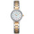 Ladies Quartz Two-Tone Crystal Watch Mother-of-Pearl Dial