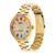 Ladies Preston Rainbow Crystal & Gold Stainless Steel Watch Crystal Dial