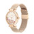 Ladies Cary Rose Gold-Tone Stainless Steel Mesh Watch Pink Crystal Accent Dial
