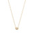 Signature Logo White Crystal Pendant Necklace Gold