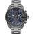 Mens Mega Chief Gunmetal Stainless Steel Watch Drk Blu Dial