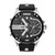 Mens Mr. Daddy 2.0 Black Leather Strap Watch Black Dial