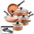 Glide 12pc Nonstick Aluminum Cookware Copper