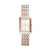 Ladies' Raquel 2-Tone Rectangular Stainless Steel Watch, Silver Dial