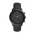 Mens Neutra Chronograph Black Leather Strap Watch Black Dial