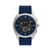 Men's Machine Gen 6 Hybrid Silver & Navy Silicone Strap Watch, Navy Dial