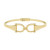 Heritage D-Link Gold-Tone Stainless Steel Bangle Bracelet