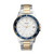 Mens Classic Sport 2-Tone Stainless Steel Watch Silver Dial