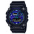 Mens G-Shock Virtual Reality Black Resin Watch Blue Violet Dial