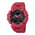 Mens G-Shock Burning Red Resin Watch Black Dial