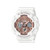 Ladies G-Shock S Series White Analog/Digital Watch Metallic Rose Dial