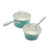 Artisan Healthy Ceramic Nonstick 2pc Saucepans w/ Lids Turquoise