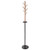 Freestanding Coat Rack w/ Tree Design & Accessory Tray Black/Brown