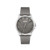 Mens First Silver & Gray Leather Strap Watch Gray Dial