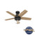 Margo 44" Ceiling Fan Matte Black/Golden Maple