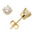 14k Yellow Gold Diamond Solitaire Earrings .33twt