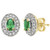 Diamond & Emerald Earrings