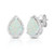 Pear Shaped Opal & Sapphire Earrings